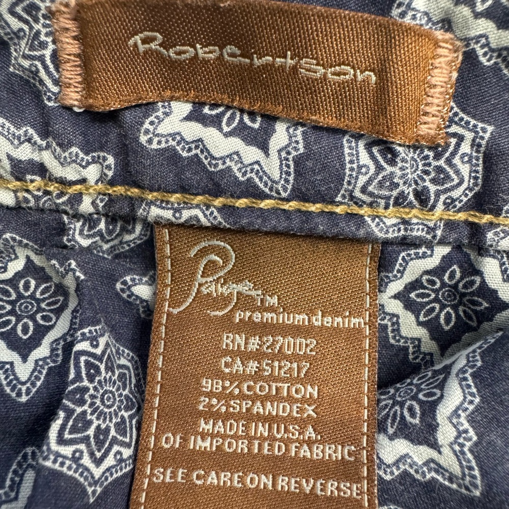 Paige Premium Denim Women’s 29 Robertson Flare Blue Denim Jeans Embroidered - Picture 5 of 7